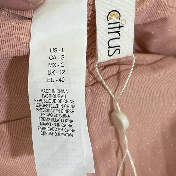 Citrus Reversible Crop Rashguard Swimsuit Top and Bottom Multi Womens Size Large - Picture 15 of 16